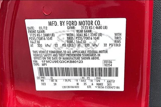 2012 Ford Escape Limited