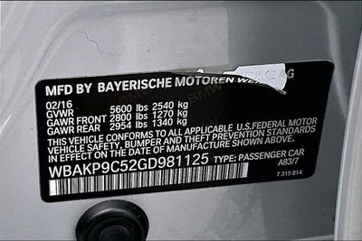 2016 BMW 5 Series 550i xDrive